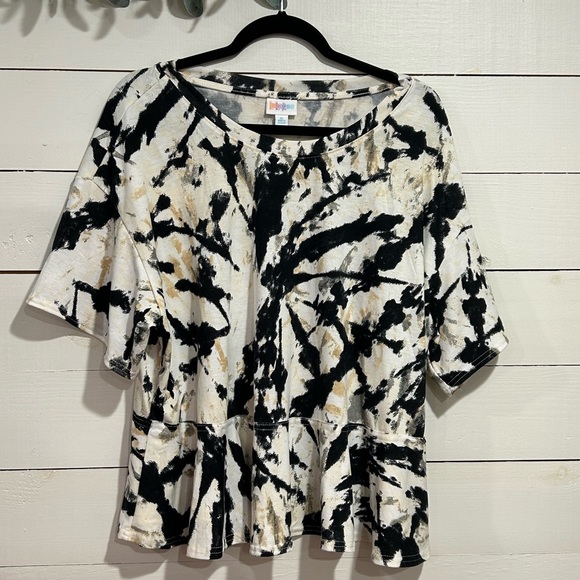 Tie Dye June Ruffle Hem Top XL LULAROE NWOT - Picture 5 of 7
